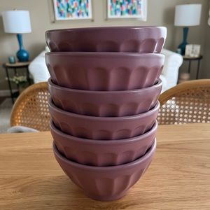 Anthropologie Matte Latte Bowls in Mauve